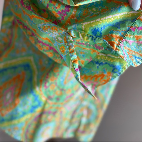 Lauren Ralph Lauren Plus Size Bright Paisley Button Shirt - Picture 3 of 4